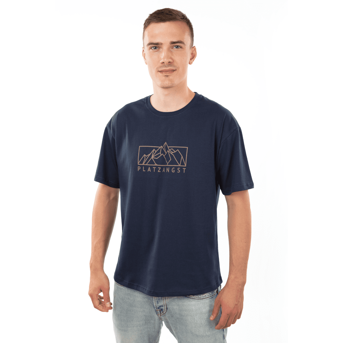 Platzangst Mountain Logo T-Shirt - Blau 1