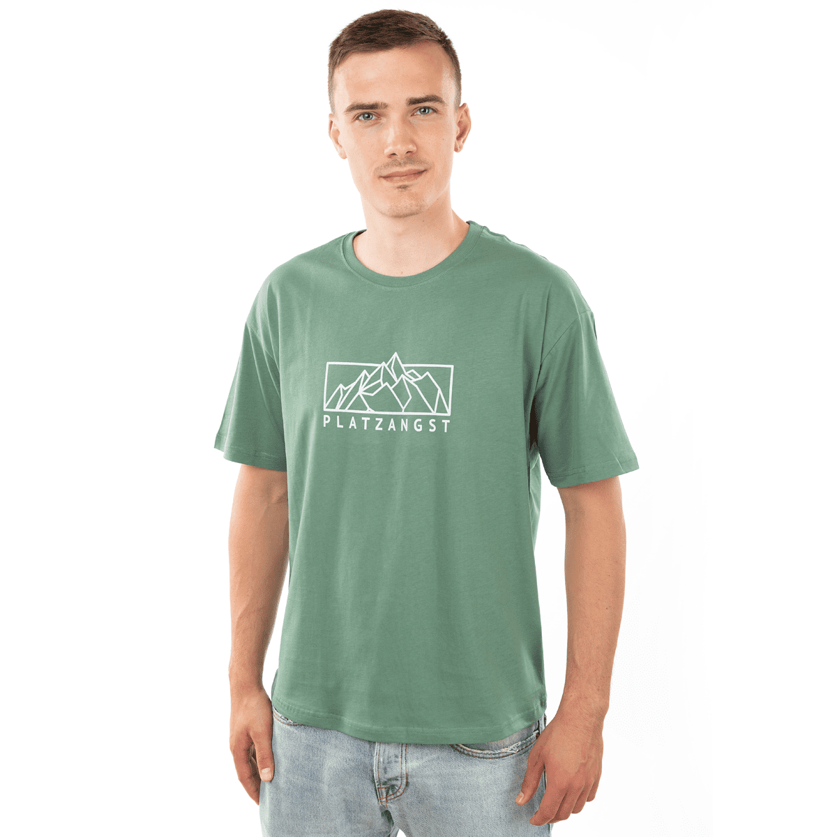 Platzangst Mountain Logo T-Shirt - Hellgrün 1