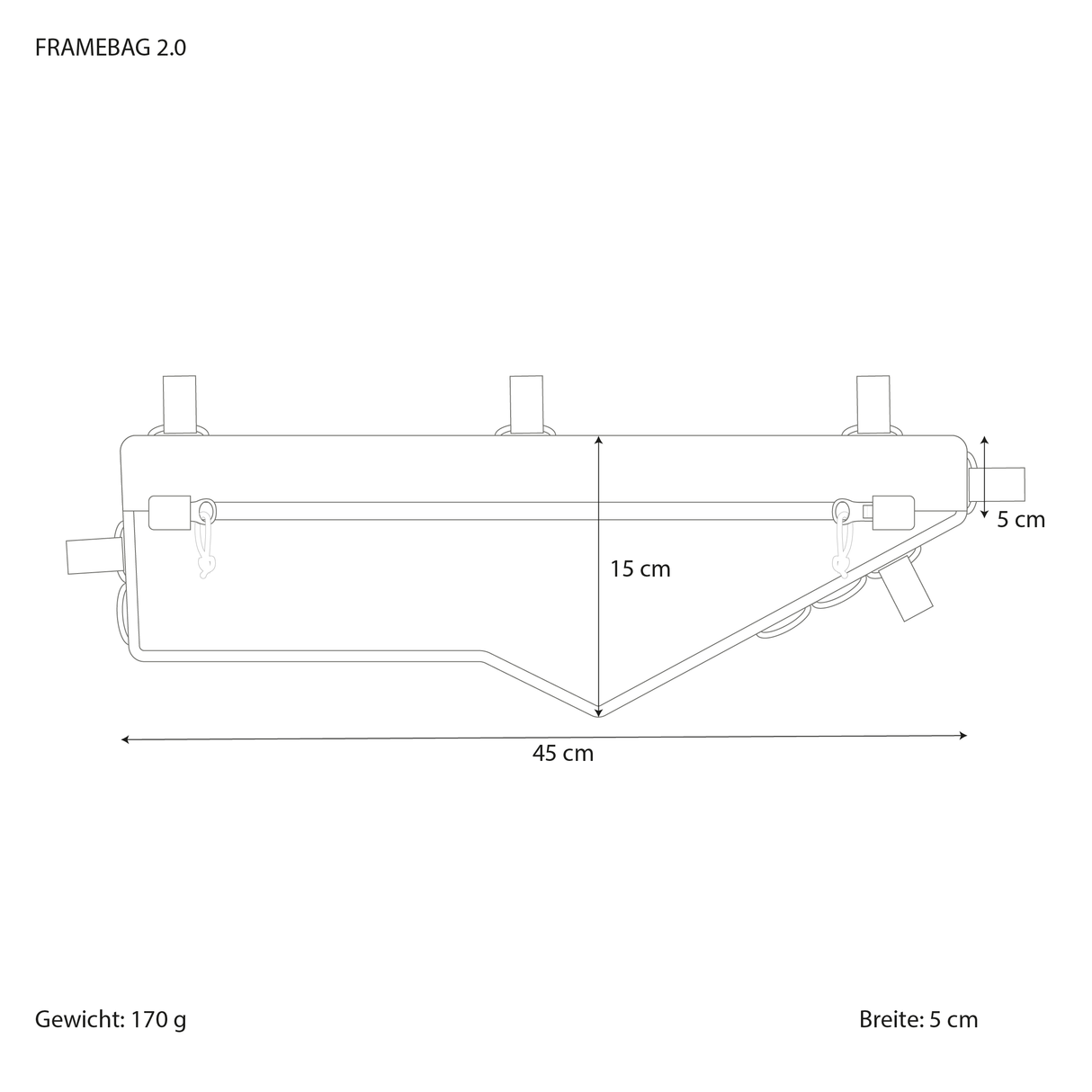 Taschenmaße Frame Bag 2.0