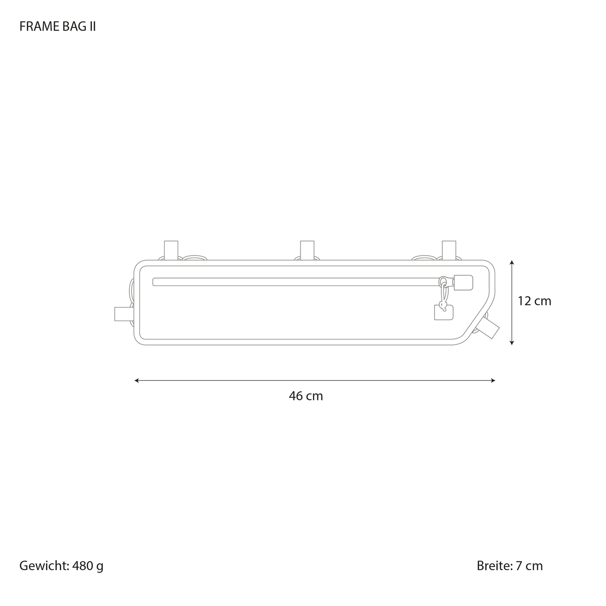 Taschenmaße Framebag II