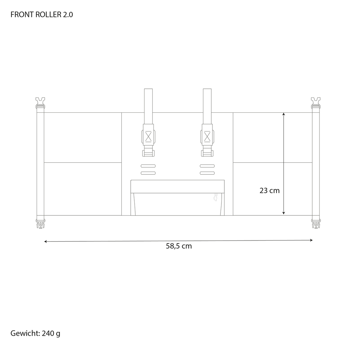 Taschenmaße Front Roller 2.0