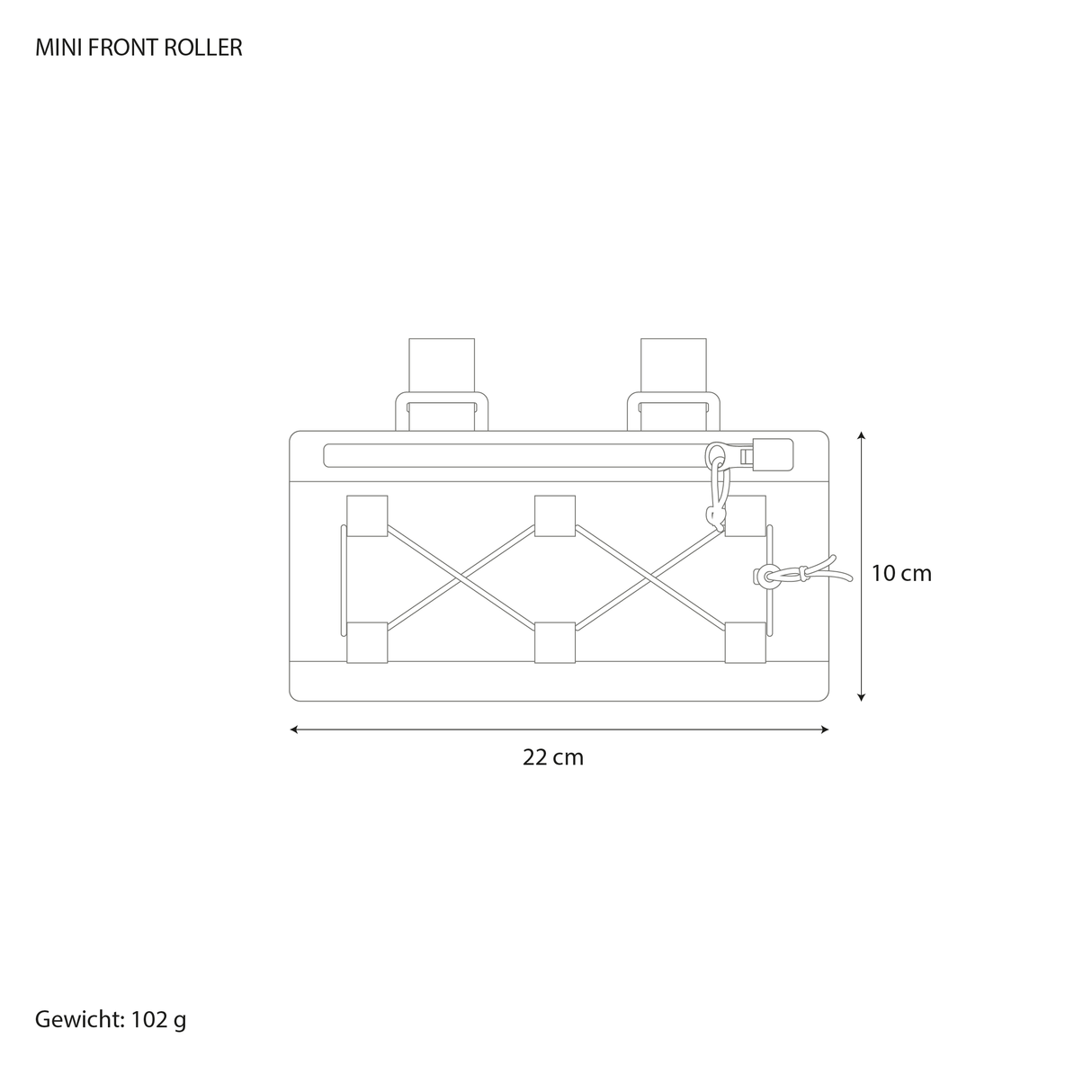 Taschenmaße Mini Front Roller