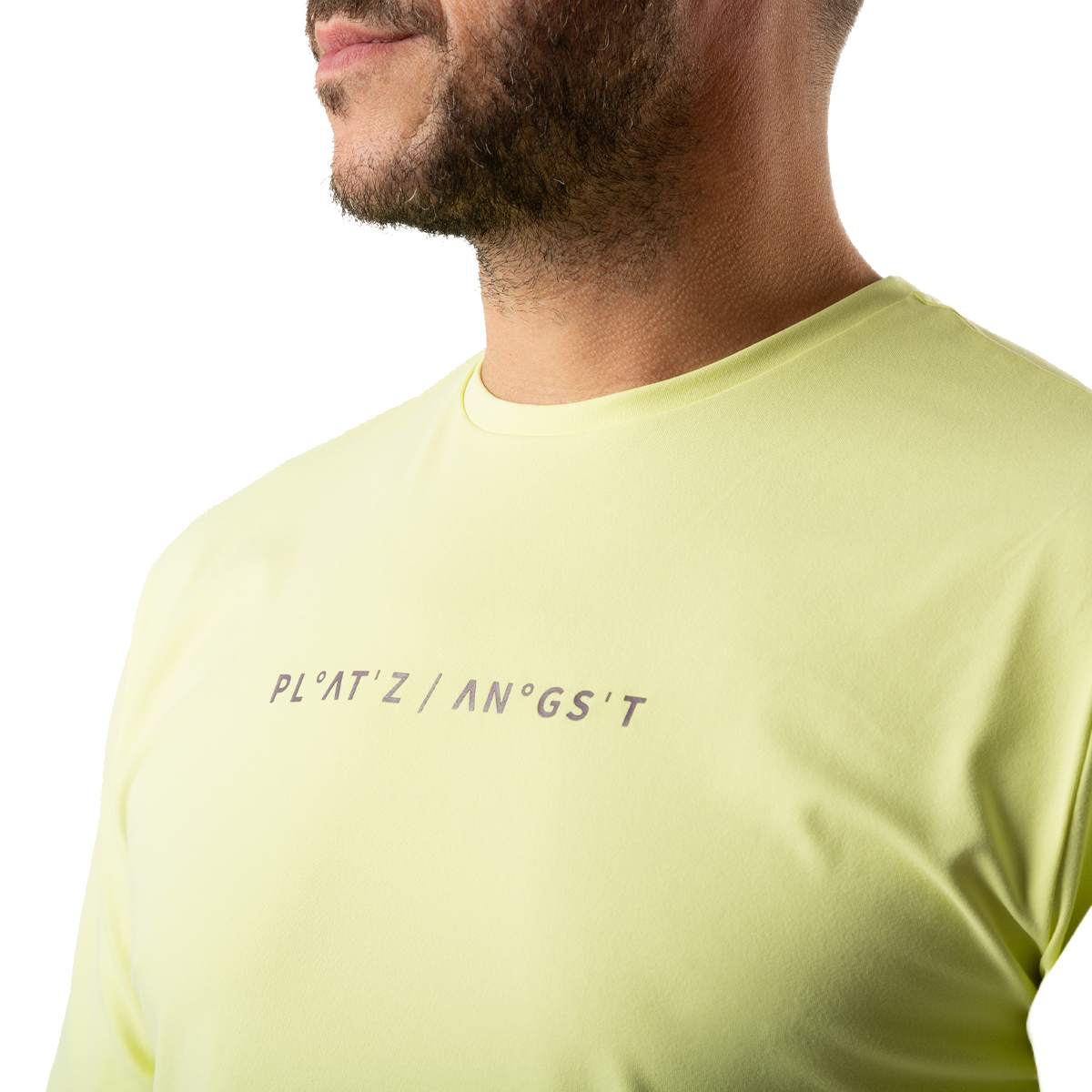 Platzangst Function T-Shirt - Gelb mit Aufdruck 3
