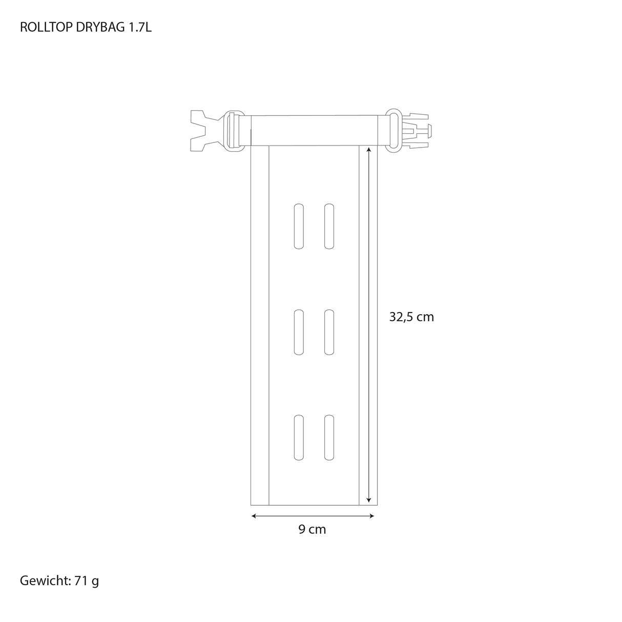 Taschenmaße Drybag 1.7L