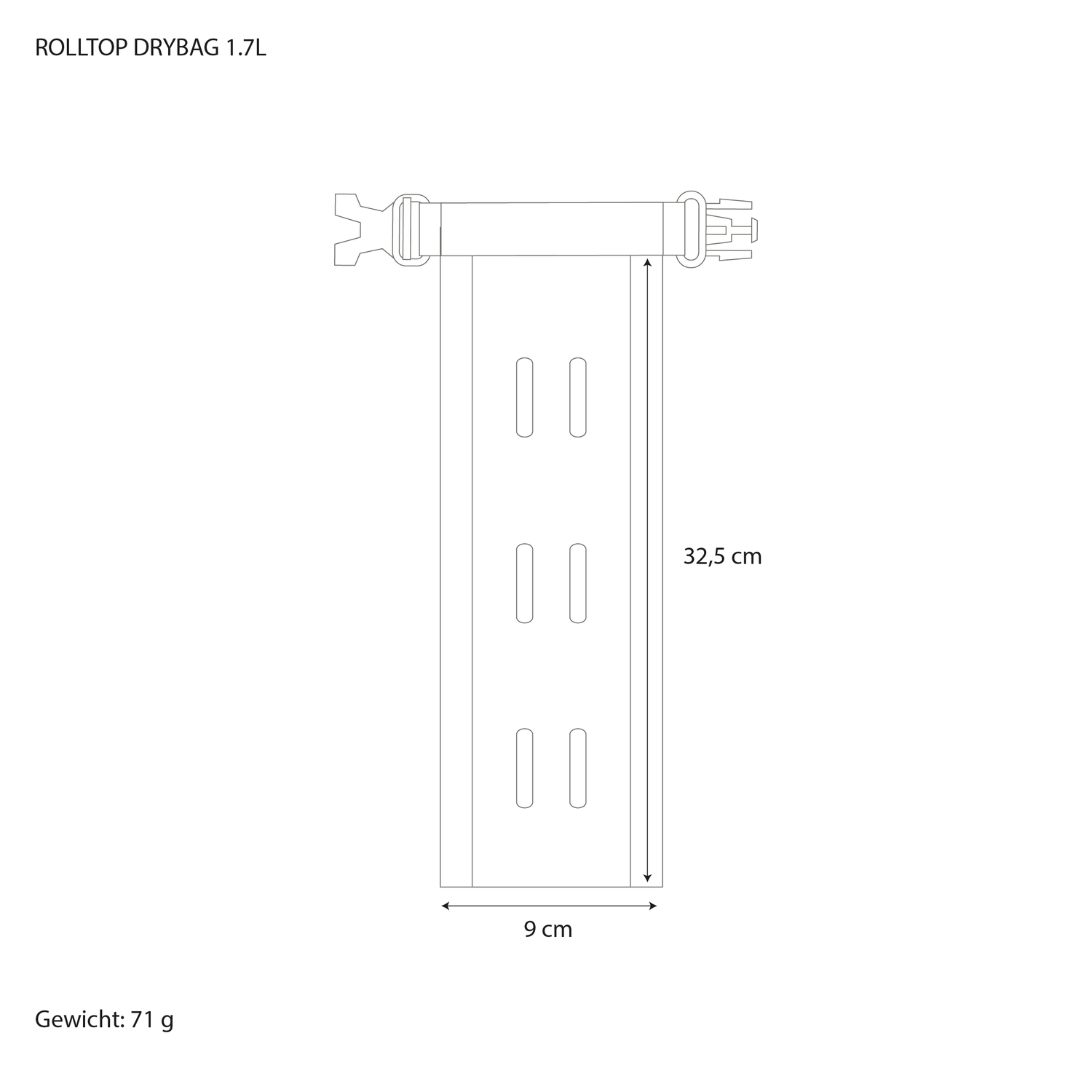 Taschenmaße Drybag 1.7L