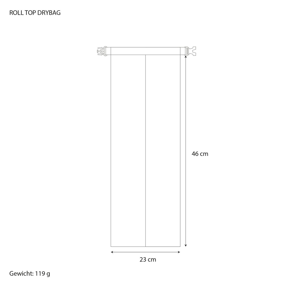 Taschenmaße Roll Top Drybag