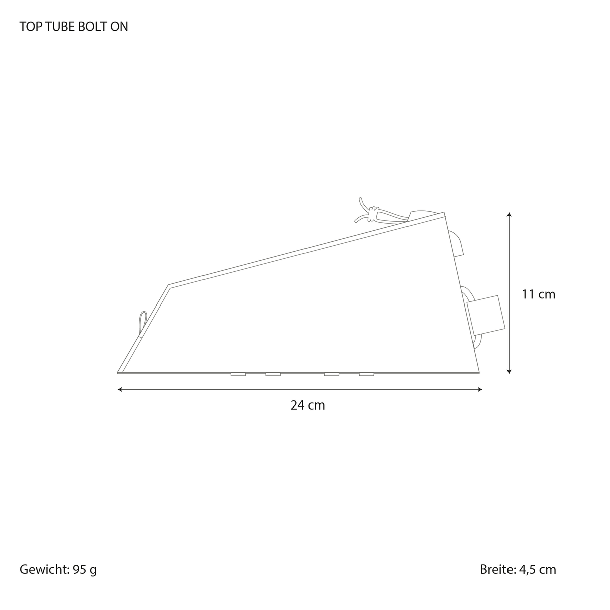 Taschenmaße Top Tube Bolt On
