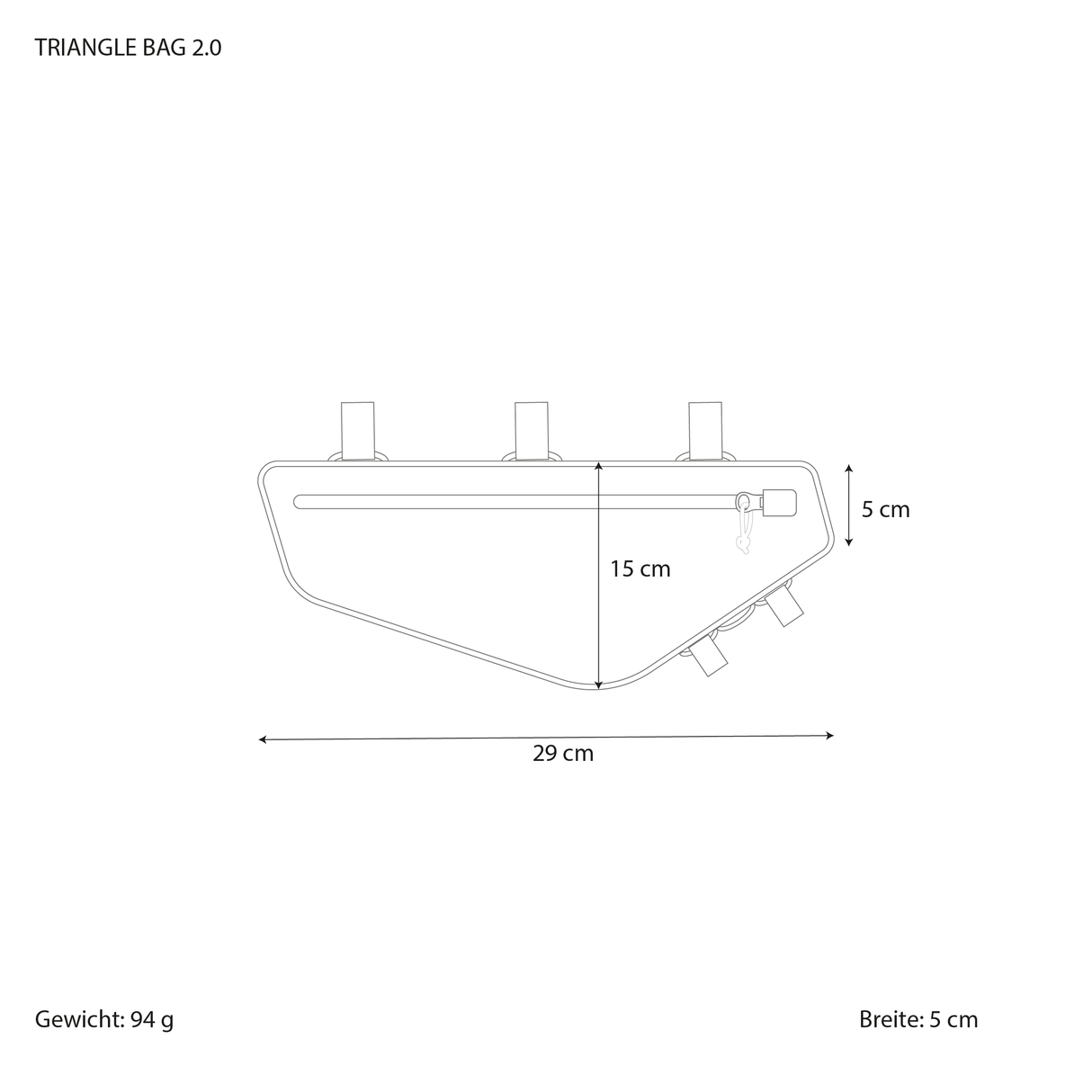Taschenmaße Triangle Bag 2.0
