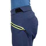 Kinder MTB-Hose CF Tight in Blau - Detailansicht Reißverschluss