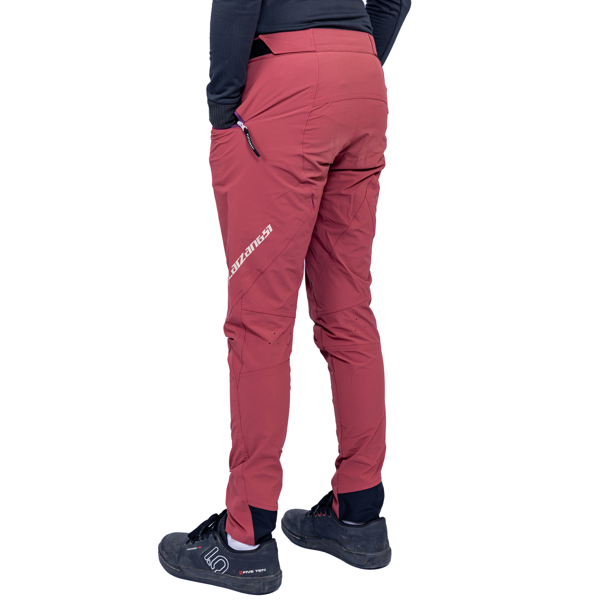 Kinder MTB-Hose CF Tight in Rot - Rückansicht