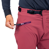 Kinder MTB-Hose CF Tight in Rot - Detailansicht Reißverschluss