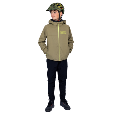 Regenjacke für Kinder in Grün - Vorderansicht Variante 2