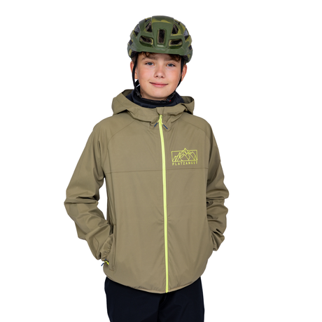 Regenjacke für Kinder in Grün - Vorderansicht