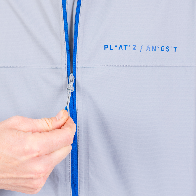 Regenjacke DFL EVO Grau - Detailansicht Reißverschluss