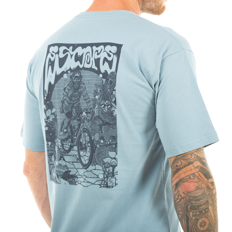 Artikelbild T-Shirt Herren ESCAPE in Blau, Rückansicht