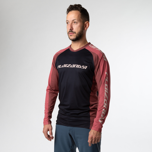 Herrentrikot RC-LS in Rot - Vorderansicht